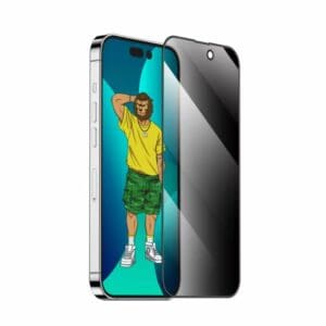 Green Lion 3D Silicone Privacy HD Glass Screen Protector-Black Edge/Privacy For iPhone 14 Series