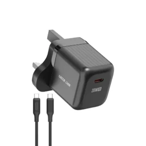 Green Lion Ultra Compact GaN Wall Charger UK Pin USB-C PD 20W C to C