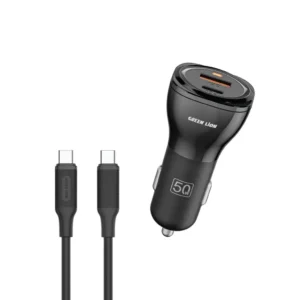 Green Lion Dual Port Car Charger 50W (PD 30W + QC 20W)