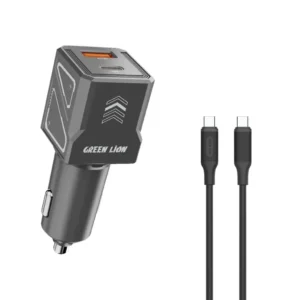 Green Lion Dual Volt Car Charger PD+QC 60W C to C 1m Cable