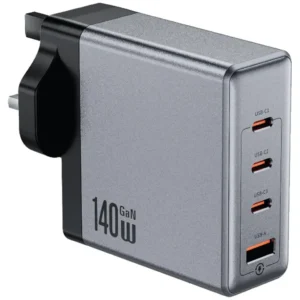 Green Lion GaNPremium UK Plug Wall Charger PD+QC 140W