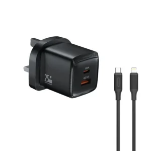 Green Lion G-Charge Series Dual Port Wall Charger PD+QC 25W L to C 1m Cable