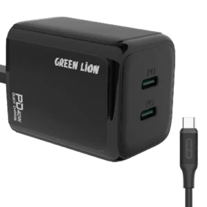 Green Lion 40W Dual PD Wall Charger With USB-C To Lightning Cable 1M UK