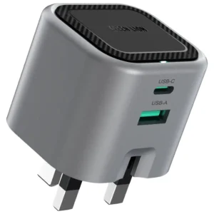 Green Lion Premium Series UK Plug Wall Charger - 2 Port, PD 45W, C to C Cable