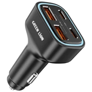 Green Lion Quad Port 70W Car Charger PD+QC 35W