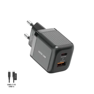 Green Lion Ultra Compact GaN Wall Charger EU Pin C to C PD20W + QC3.0