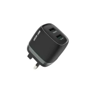 Green Lion Dual USB 12W Wall Charger With USB-A To Micro Cable 1M UK