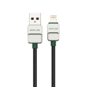 Green Lion Braided USB A to Lightning Electroplated +Braided 1m 12W