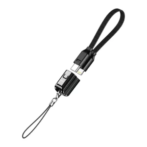 Green Lion Lanyard Cable USB-C To Lightning 15cm Braided 30W