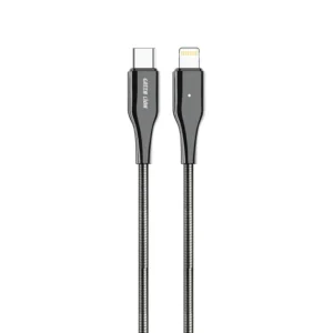 Green Lion Metal Spring Hose Cable USB-C To Lightning 30W 1M Cable