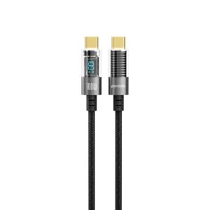 Porodo Braided Cable - Transparent USB-C To USB-C(4ft/1.2m)