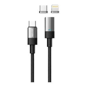 Porodo Multi-Connector Type-C Magnetic Connectors Data & Fast Charge With Aluminum Shell