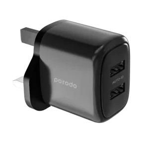 Porodo Dual USB Fast Charger with Auto ID Technology