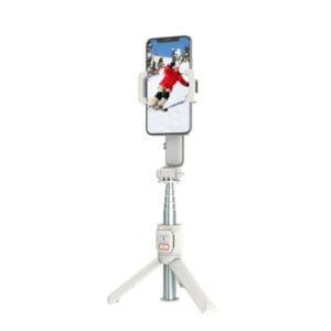 Porodo 2-Axis Gimbal Stabilizer Extension Rod & Built-in Tripod
