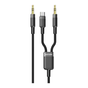 Porodo Multi-Device AUX 3.5mm|Type-C Cable(4ft/1.2m)