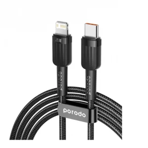 Porodo USB-C to Lightning Aluminum Braided Cable Fast Charge & Data Transfer 1M