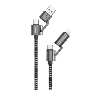 Porodo 4 Cables in 1 Aluminum Fast Charger Wire