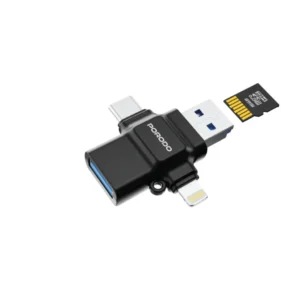 Porodo 4-in-1 OTG Adapter, TF Card Reader