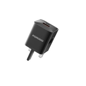 Porodo Dual port Wall Charger UK with Type-C Cable