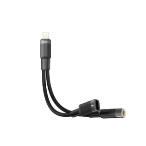 Porodo Lightning Connector Audio & Charge Adapter(0.12m)