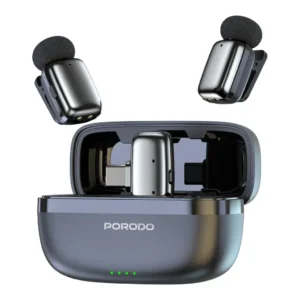 Porodo Wireless Lavalier Microphones Type-C Connector | Noise Reduction