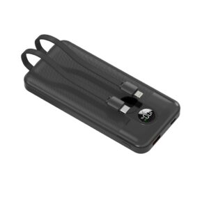 Porodo 10000mAh Power bank Digital Display with C & Lightning Cable