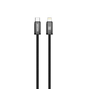 Porodo Woven Braided USB-C To Lightning Cable Data & Fast Charge Aluminum Shell 1.2m/4ft