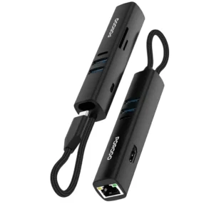 Porodo 8-In-1 Multi-Port USB Hub With 5 Gbps Transfer Speed