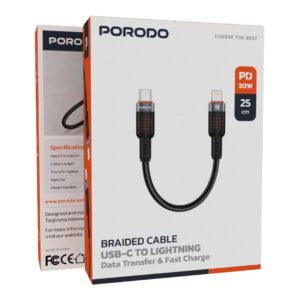 Porodo Braided Cable Type-C to Lightning