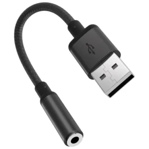Porodo Audiolink Female 3.5mm to USB-A Audio Jack Adapter