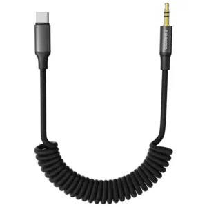 Porodo Usb-C To Audio Jack Coiled Aux Cable Tangle-Free Design