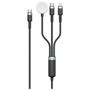 Porodo TrioLink 3 In 1 Charging Cable Type-C, Lightning and iWatch