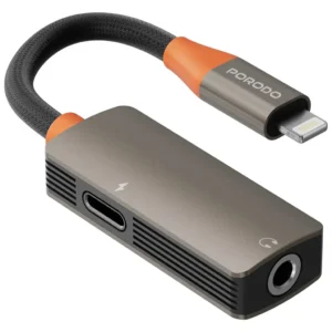 Porodo AudioLink Duo Lightning +3.5MM Jack Audio and Charge Splitter