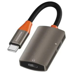 Porodo AudioLink Duo USB-C Interface Audio and Charge Splitter