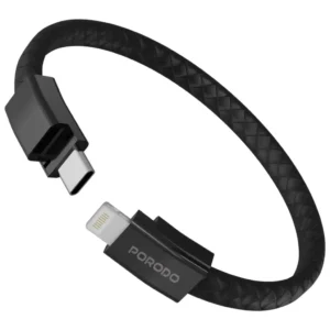 Porodo USB-C to Lightning Wristband Cable with Magnetic Steel Clasp