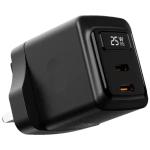 Porodo GaN 25W Dual USB-C Wall Charger