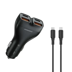 Porodo Dualpower 102W Car Charger USB-C To USB-C Cable