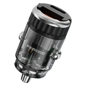 Porodo Dual Port Transparent Car Charger With Pull Ring Handle