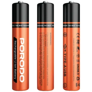 Porodo AA LI-ION Battery USB-A Rechargeable 4-Pack