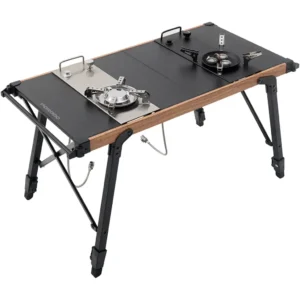 Porodo Lifestyle Cooking set Dual stove camping table 304 Stainless Steel | Butane Fuel