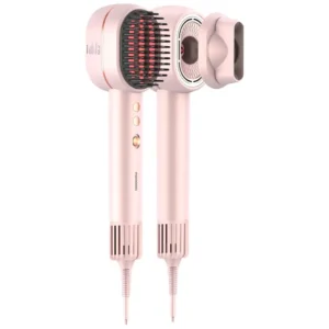 Porodo 2-In-1 Hair Dryer & Straightener Brush with Smart Temperature