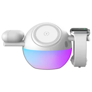 Porodo Orbix 3-In-1 Wireless Charger With Adjustable Ambient Light