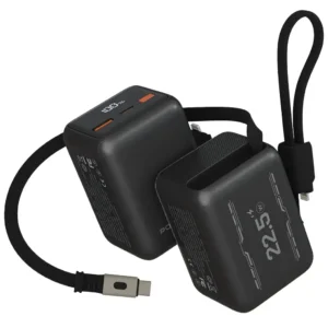 Porodo Voltra 10000mAh Power Bank with Retractable Type-C Cable