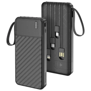 Porodo Piano 10000mAh Power Bank with Integrated Cables