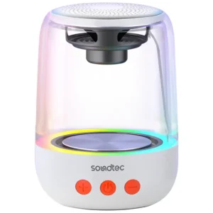 Porodo Soundtec Crystal-Glow Mini Bluetooth Speaker with TWS Pairing | Hands-Free Calls