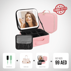 Makeup Bag + Hair Brush + Hand Bag