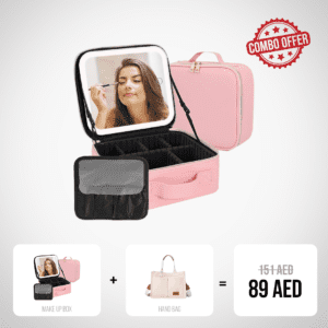 Women Hangbag + Makeup Bag with LED