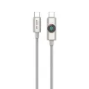 Green Lion Volt Display Nylon Braided 1M Cable USB-C to USB-C PD 100W