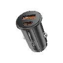 Porodo Blue Dual Port 30W Car Charger with C to C Cable