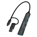 Porodo Blue 4 IN 1 Multi-Port USB Hub